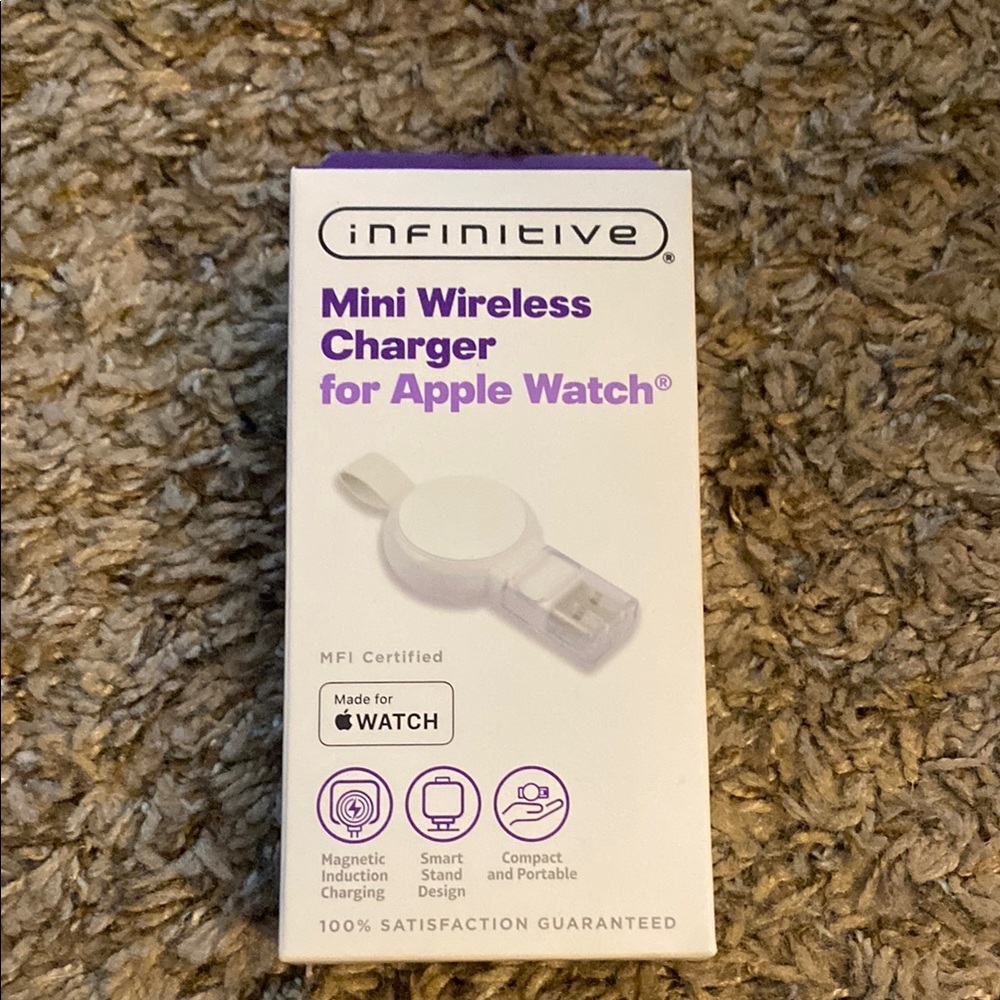 Infinitive Mini Wireless Charger for Apple Watch - White